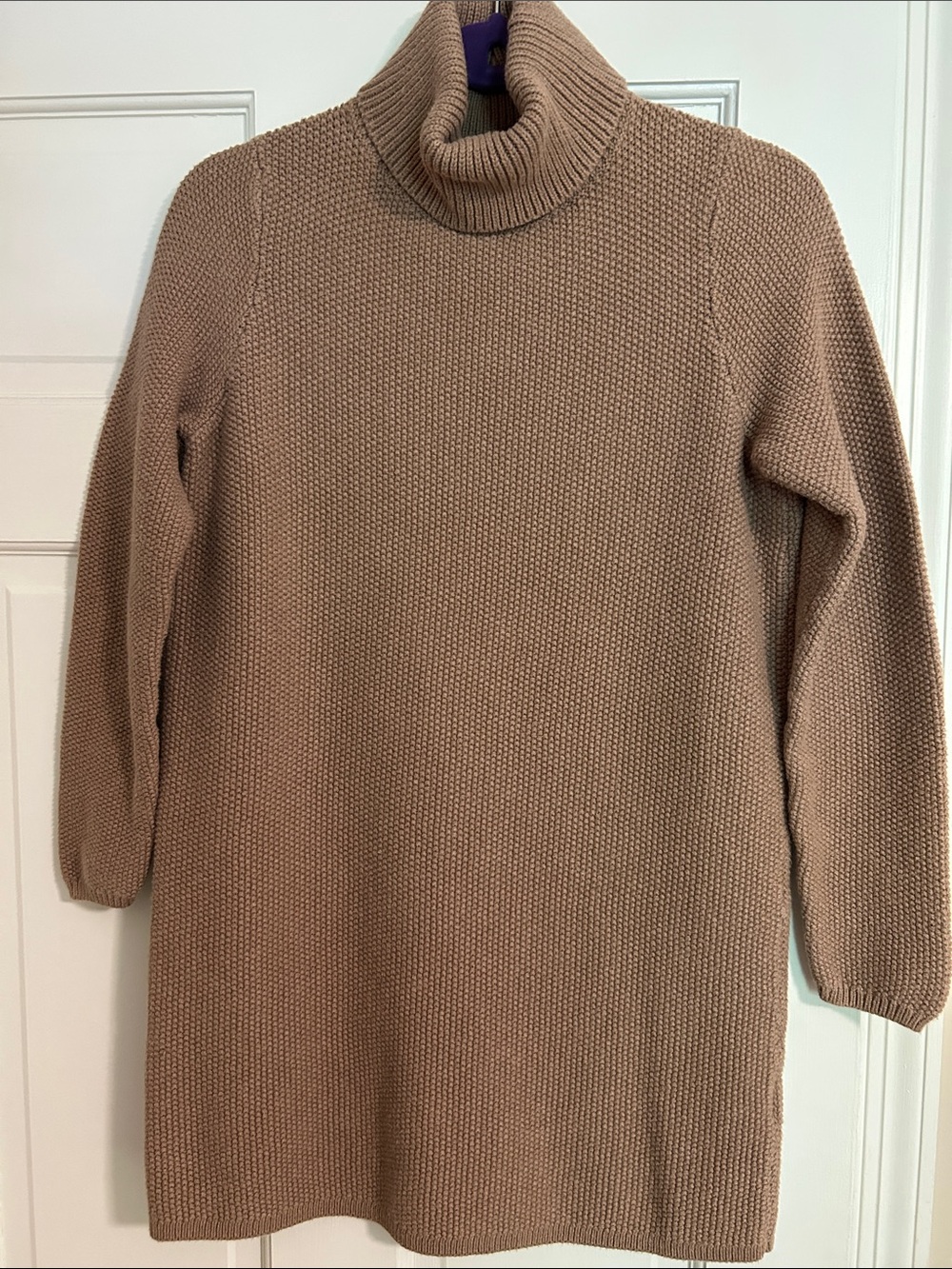 Boden Camel Turtleneck Sweater Dress Size 8L